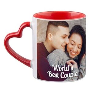 Hear Shape Coffee Mug With Photo