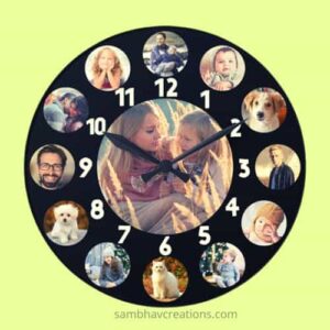 Photo Frame With Clock 12 Images